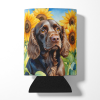 Boykin Spaniel 6039 In Sunflowers Can or Bottle Hugger