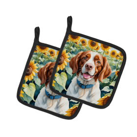 Brittany 6040 In Sunflowers Pair of Potholders