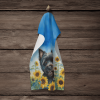 Cairn Terrier 1 in Sunflowers Kitchen Towel