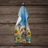 Cairn Terrier 2 in Sunflowers Kitchen Towel