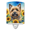 Cairn Terrier 6044 In Sunflowers Ceramic Night Light