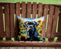 Cane Corso 6045 In Sunflowers Throw Pillow