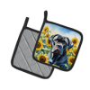Cane Corso 6045 In Sunflowers Pair of Potholders