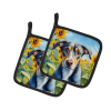 Catahoula 6046 In Sunflowers Pair of Potholders