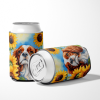Cavalier King Charles Spaniel 6047 In Sunflowers Can or Bottle Hugger