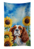 Cavalier King Charles Spaniel 1 in Sunflowers Kitchen Towel