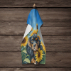 Cavalier King Charles Spaniel 2 in Sunflowers Kitchen Towel