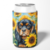 Cavalier King Charles Spaniel 6048 In Sunflowers Can or Bottle Hugger