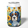 Cavalier King Charles Spaniel 6049 In Sunflowers Can or Bottle Hugger