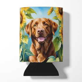 Chesapeake Bay Retriever 6050 In Sunflowers Can or Bottle Hugger