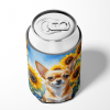 Chihuahua 6051 In Sunflowers Can or Bottle Hugger