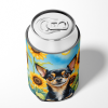 Chihuahua 6052 In Sunflowers Can or Bottle Hugger