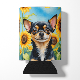 Chihuahua 6052 In Sunflowers Can or Bottle Hugger
