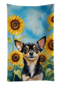 Chihuahua 2 in Sunflowers Kitchen Towel