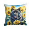 Chow Chow 6054 In Sunflowers Throw Pillow