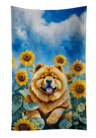 Chow Chow 2 in Sunflowers Kitchen Towel