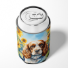 Cocker Spaniel 6058 In Sunflowers Can or Bottle Hugger