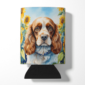 Cocker Spaniel 6058 In Sunflowers Can or Bottle Hugger