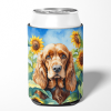 Cocker Spaniel 6059 In Sunflowers Can or Bottle Hugger