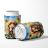 Cocker Spaniel 6059 In Sunflowers Can or Bottle Hugger