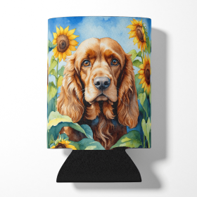 Cocker Spaniel 6059 In Sunflowers Can or Bottle Hugger