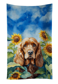 Cocker Spaniel 2 in Sunflowers Kitchen Towel