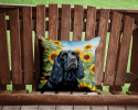 Cocker Spaniel 6060 In Sunflowers Throw Pillow