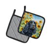 Cocker Spaniel 6060 In Sunflowers Pair of Potholders