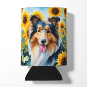 Collie 6061 In Sunflowers Can or Bottle Hugger