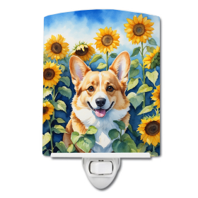 Corgi 6062 In Sunflowers Ceramic Night Light