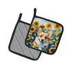 Corgi 6062 In Sunflowers Pair of Potholders