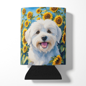 Coton de Tulear 6063 In Sunflowers Can or Bottle Hugger