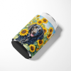 Curly-Coated Retriever 6064 In Sunflowers Can or Bottle Hugger