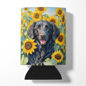 Curly-Coated Retriever 6064 In Sunflowers Can or Bottle Hugger