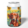 Dachshund 6065 In Sunflowers Can or Bottle Hugger