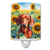 Dachshund 6065 In Sunflowers Ceramic Night Light