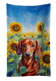 Dachshund 1 in Sunflowers Kitchen Towel