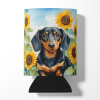Dachshund 6066 In Sunflowers Can or Bottle Hugger