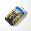 Doberman 6068 In Sunflowers Can or Bottle Hugger