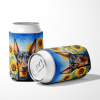 Doberman 6068 In Sunflowers Can or Bottle Hugger