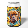 Dogue de Bordeaux 6069 In Sunflowers Can or Bottle Hugger