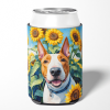 Bull Terrier 6070 In Sunflowers Can or Bottle Hugger