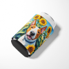 Bull Terrier 6070 In Sunflowers Can or Bottle Hugger
