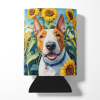 Bull Terrier 6070 In Sunflowers Can or Bottle Hugger