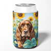 English Cocker Spaniel 6073 In Sunflowers Can or Bottle Hugger