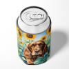 English Cocker Spaniel 6073 In Sunflowers Can or Bottle Hugger