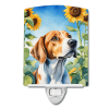 English Foxhound 6074 In Sunflowers Ceramic Night Light