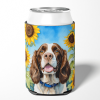 English Springer Spaniel 6076 In Sunflowers Can or Bottle Hugger