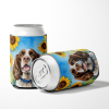 English Springer Spaniel 6076 In Sunflowers Can or Bottle Hugger