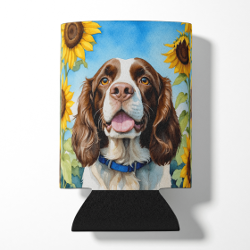 English Springer Spaniel 6076 In Sunflowers Can or Bottle Hugger